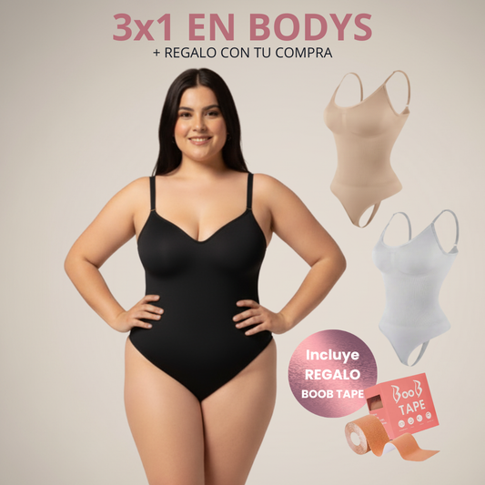 PROMO 3X1 | Bodys Moldeadores + REGALO: Boob Tape